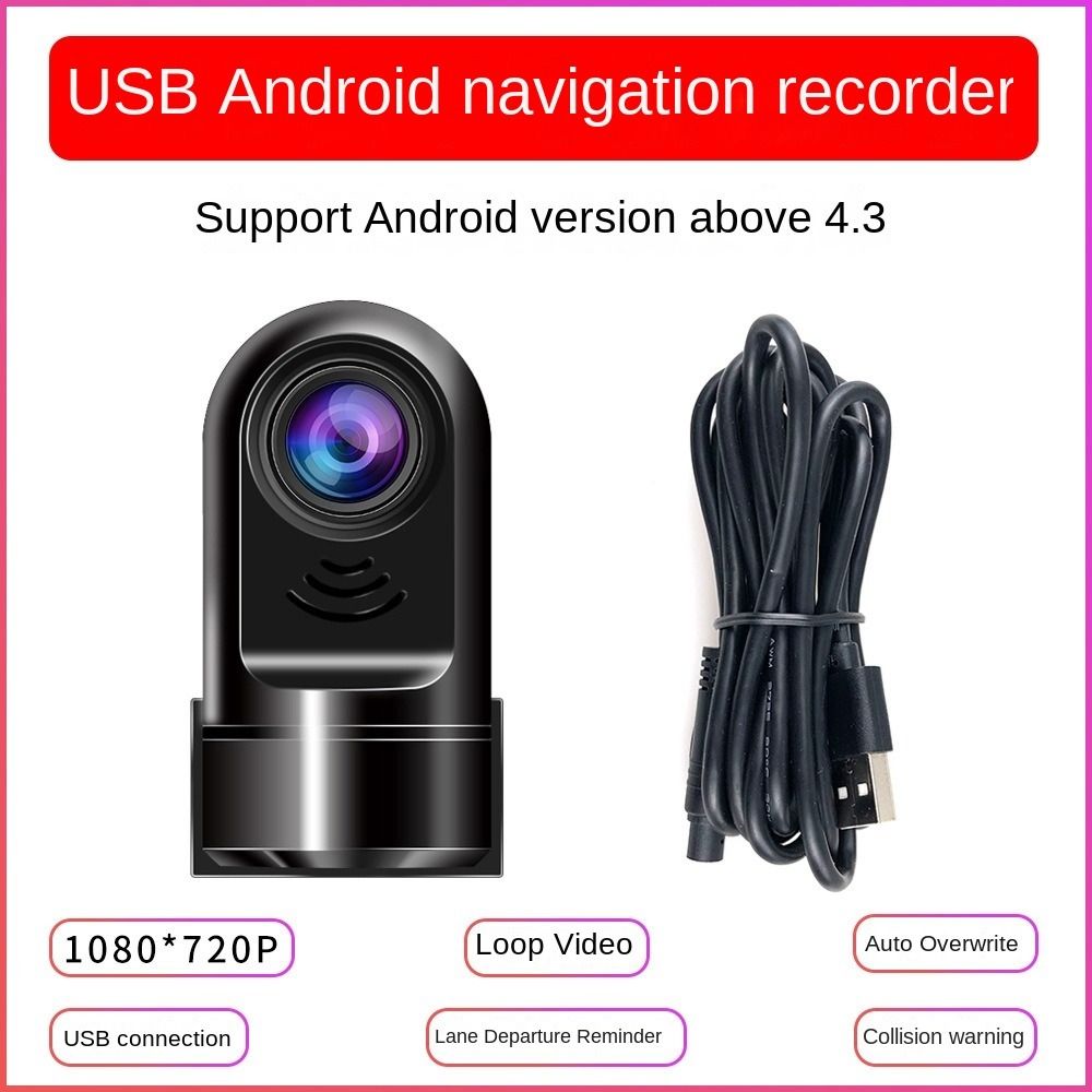 1080P Full HD Dash Cam with ADAS, Loop Recording, G-Sensor, and Front&Rear Backup Camera,U2