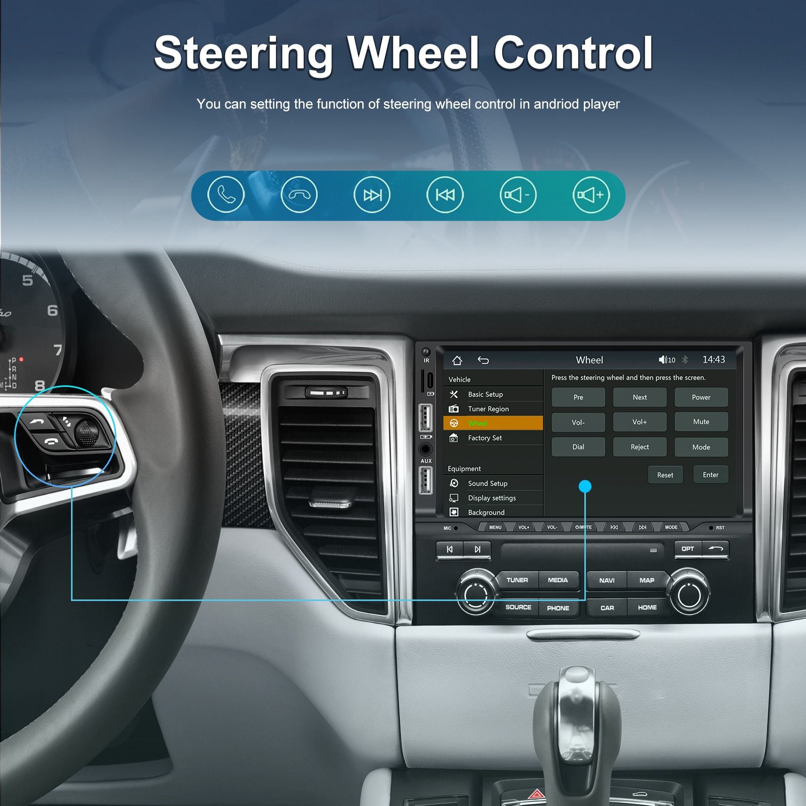 7-inch 2Din Full HD Car Stereo with Wireless MP5 Carplay, HD Screen, Bluetooth 5.1Low Latency Connection, Extendable Functions for Your Car, 7060D