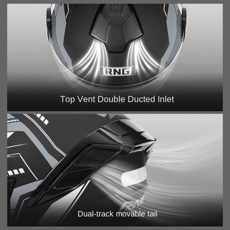 RNG Brand Motorcycle 3/4 Helmet Riding Helmet Bluetooth Headset Motorcycle Helmet Electric Bike Female Helmet