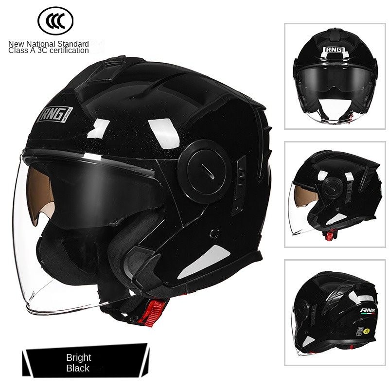 RNG Brand Motorcycle 3/4 Helmet Riding Helmet Bluetooth Headset Motorcycle Helmet Electric Bike Female Helmet