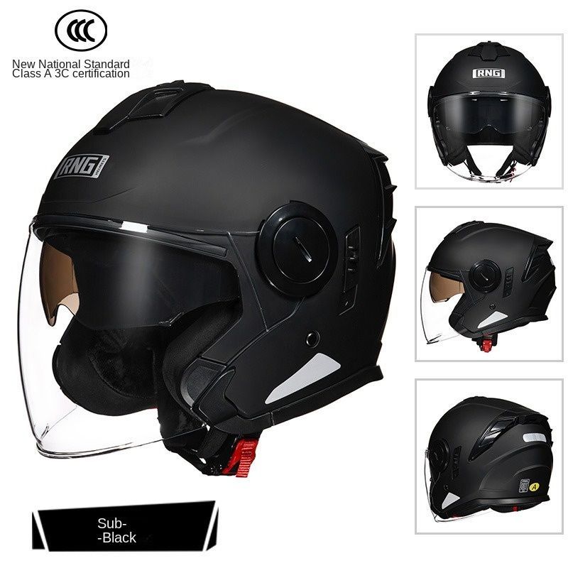 RNG Brand Motorcycle 3/4 Helmet Riding Helmet Bluetooth Headset Motorcycle Helmet Electric Bike Female Helmet