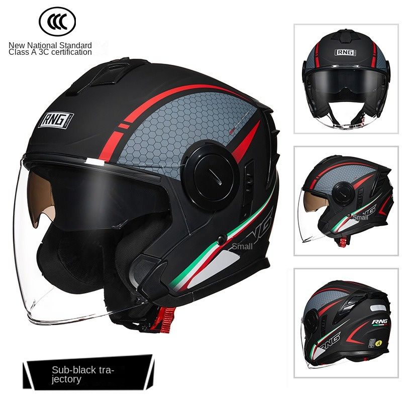 RNG Brand Motorcycle 3/4 Helmet Riding Helmet Bluetooth Headset Motorcycle Helmet Electric Bike Female Helmet