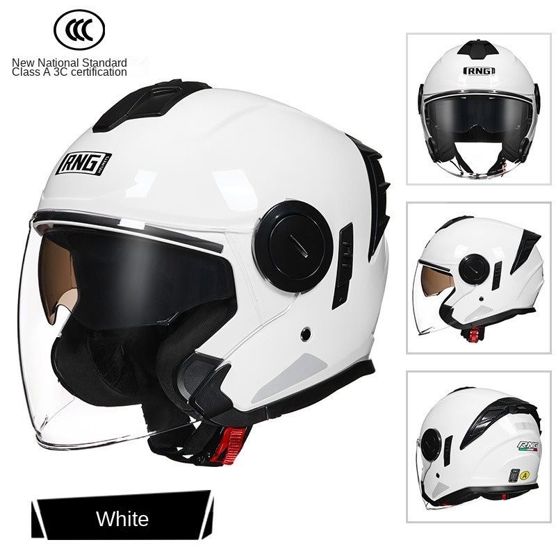 RNG Brand Motorcycle 3/4 Helmet Riding Helmet Bluetooth Headset Motorcycle Helmet Electric Bike Female Helmet