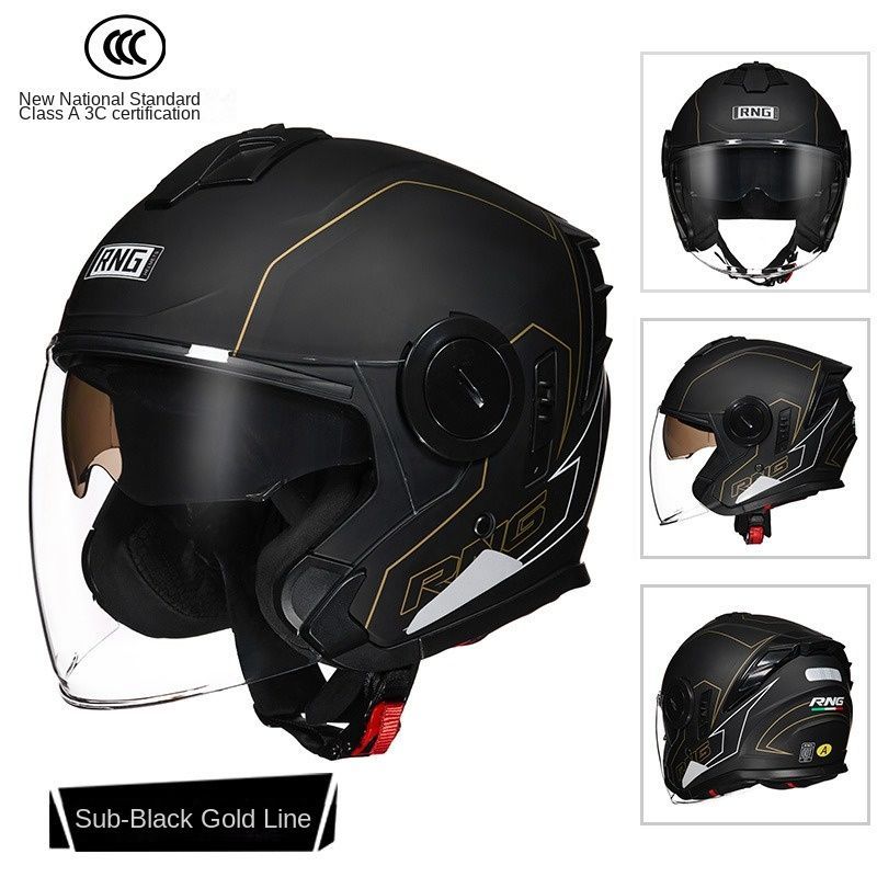 RNG Brand Motorcycle 3/4 Helmet Riding Helmet Bluetooth Headset Motorcycle Helmet Electric Bike Female Helmet