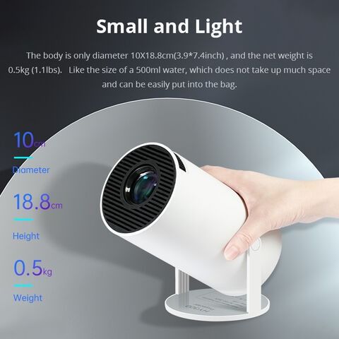 Pingxu Portable Android 11 Smart Projector - 160 ANSI HD 720P, WiFi 6, 5W Stereo Sound | Holiday Gift Idea for Home & Parties (White)