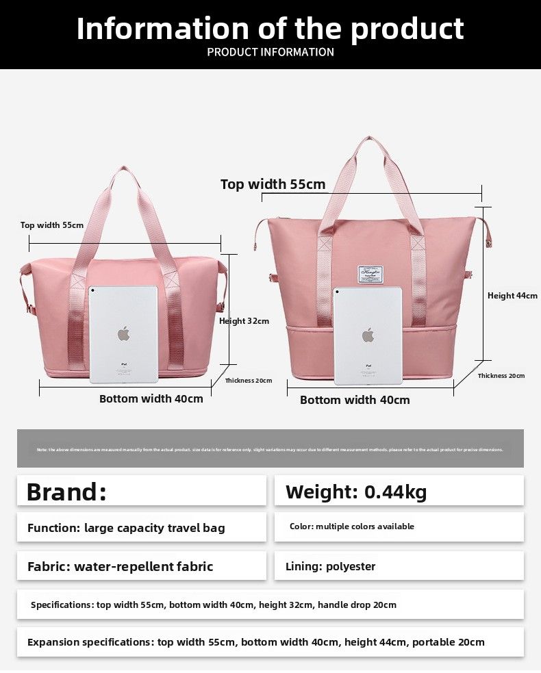 2025 Waterproof Expandable Travel Bag with Wet Dry Separation - Sports Yoga Gym Business Trip Luggage Storage Backpack for Men & Women