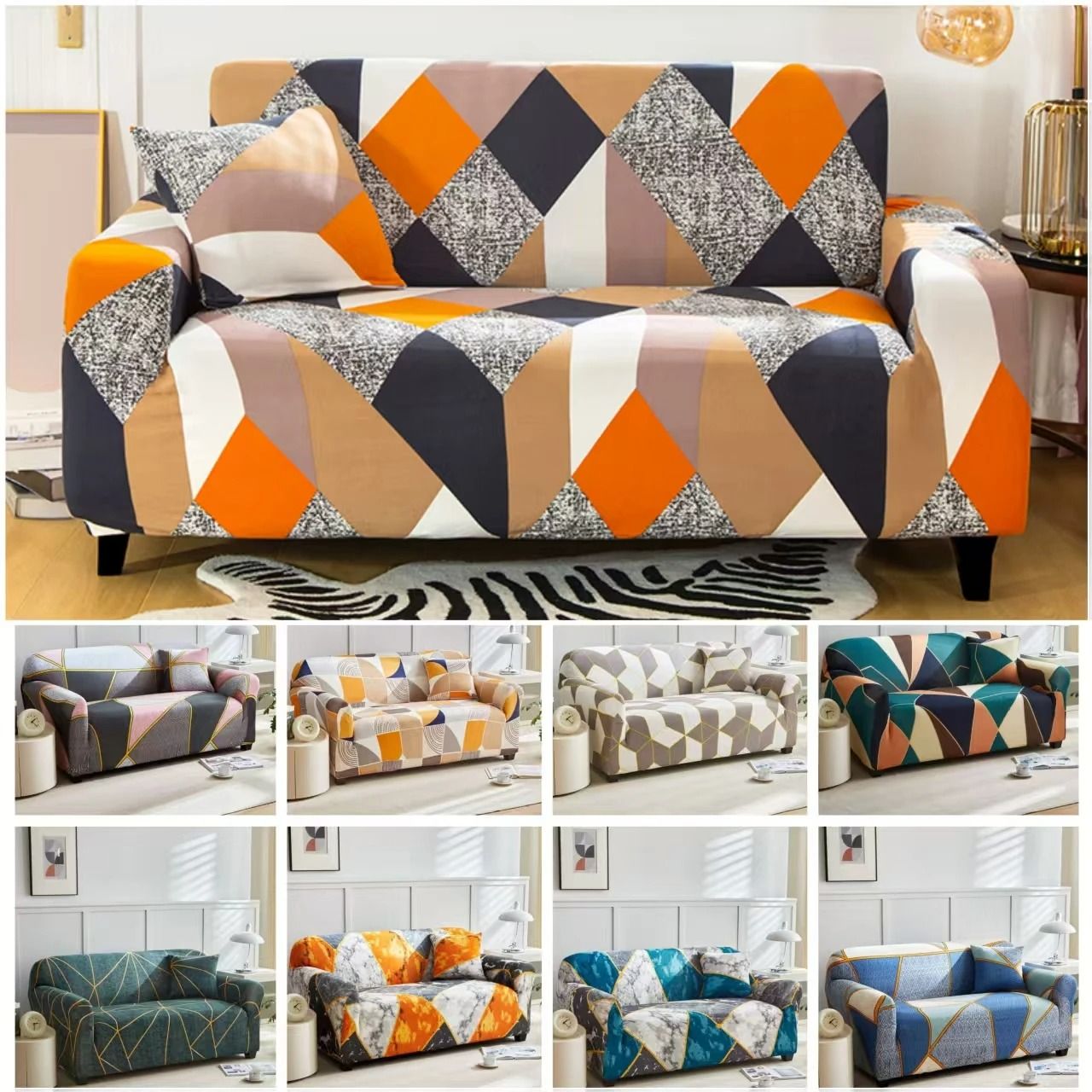 Universal Super Stretch Sofa Cover 1 2 3 Seat All Inclusive Dust Proof Washable Couch Cover Elastic Armchair Slipcover Four Season Home Living Room Decor