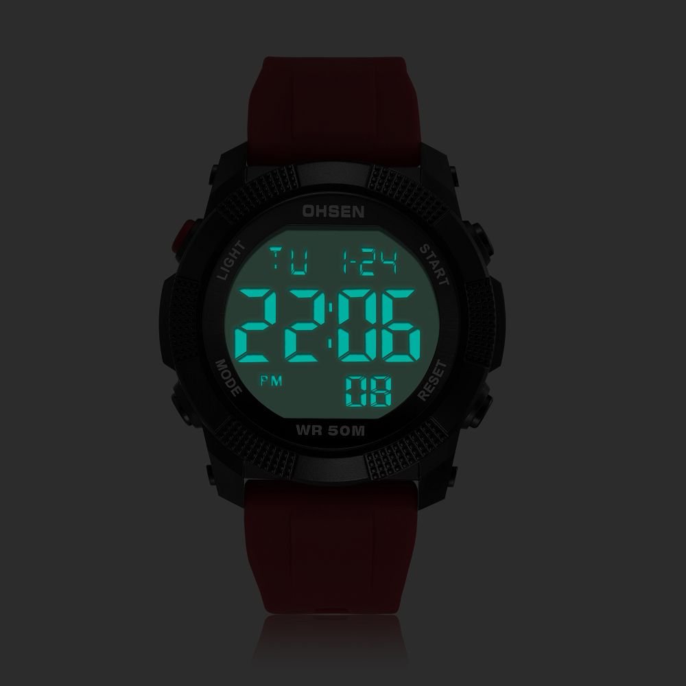 Outdoor Sport Watch for Men G Style Digital Mens Watches 50M Waterproof Red Hombre Male Tactical Electronic Wristwatch Gifts