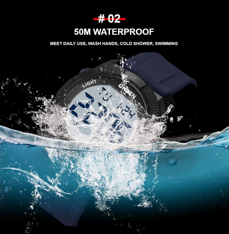 Outdoor Sport Watch for Men G Style Digital Mens Watches 50M Waterproof Red Hombre Male Tactical Electronic Wristwatch Gifts