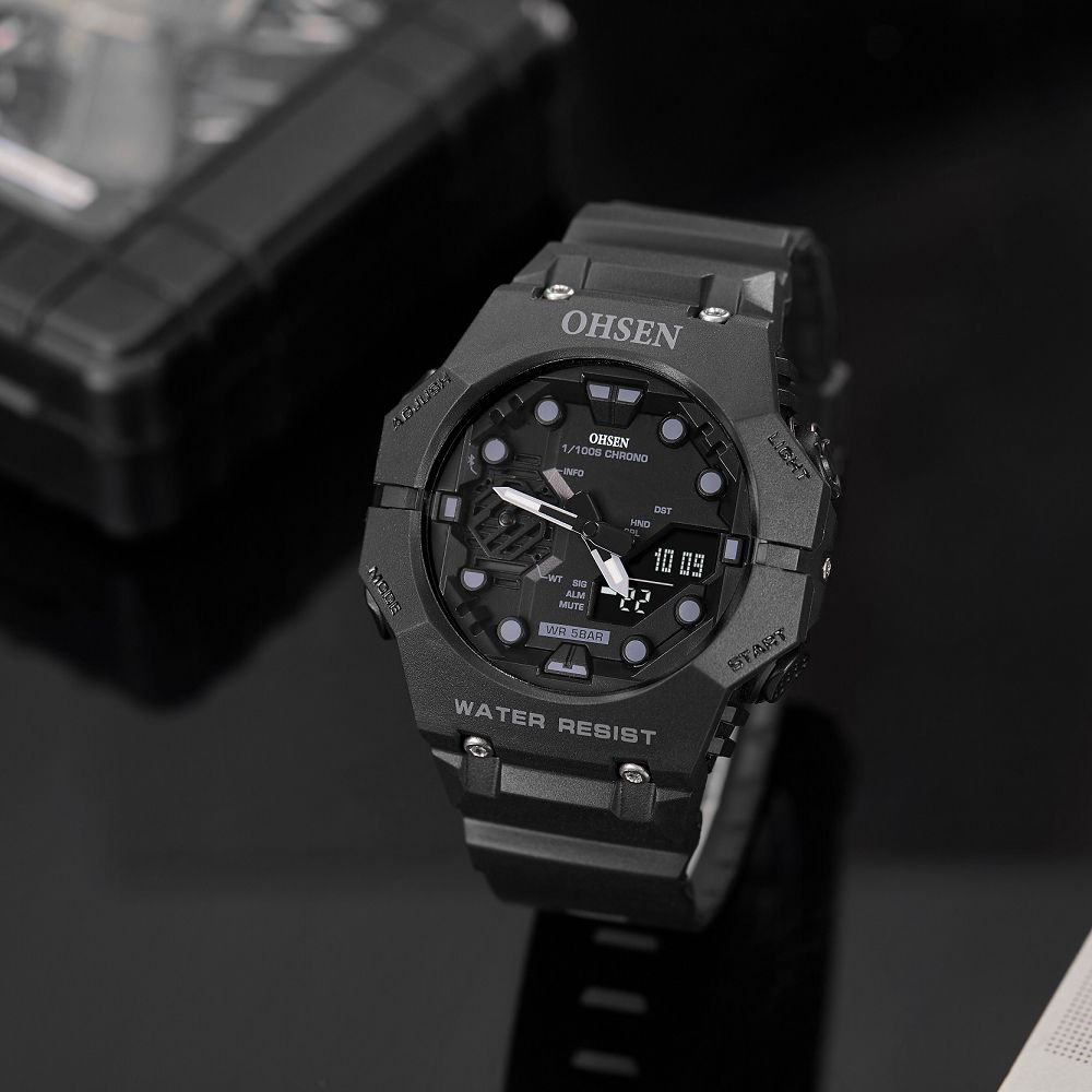 Outdoor Sport Digital Watches for Men Black Silicone Waterproof Tactical Electronic Men's Quartz Watch Fashion relogio masculino