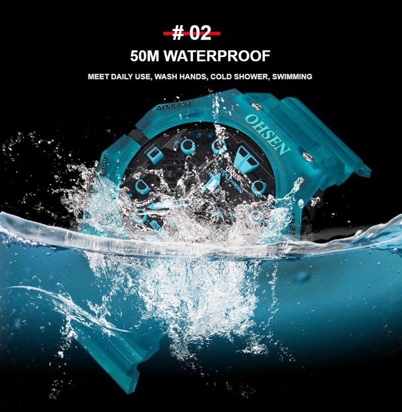 Outdoor Sport Digital Watches for Men Black Silicone Waterproof Tactical Electronic Men's Quartz Watch Fashion relogio masculino