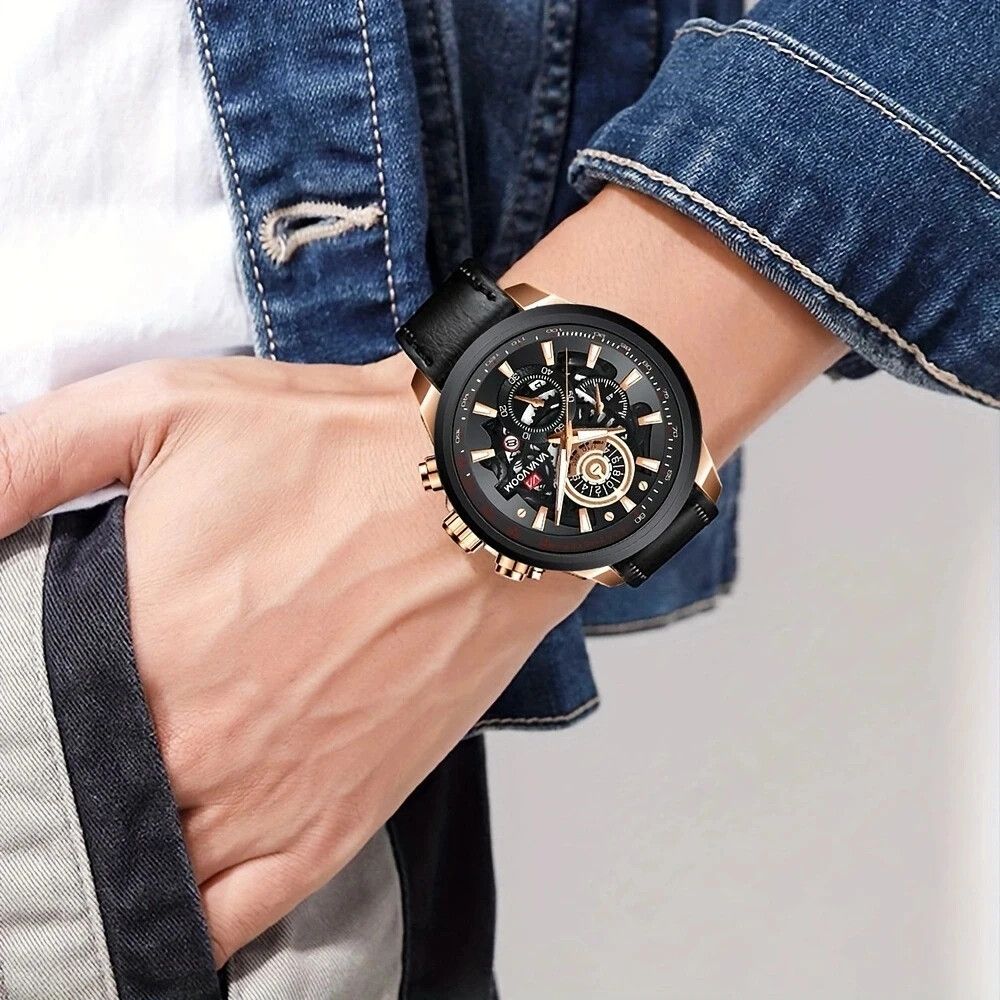 Men Sports Watch Fashion Lndustrial Style Student Gold Business Clock Waterproof Dropshipping Jewelry Watches Relogio Masculino