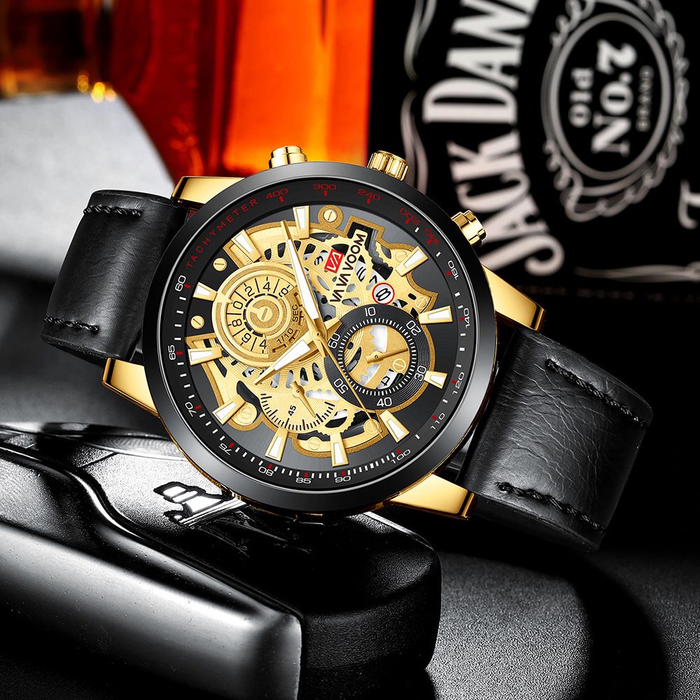Men Sports Watch Fashion Lndustrial Style Student Gold Business Clock Waterproof Dropshipping Jewelry Watches Relogio Masculino