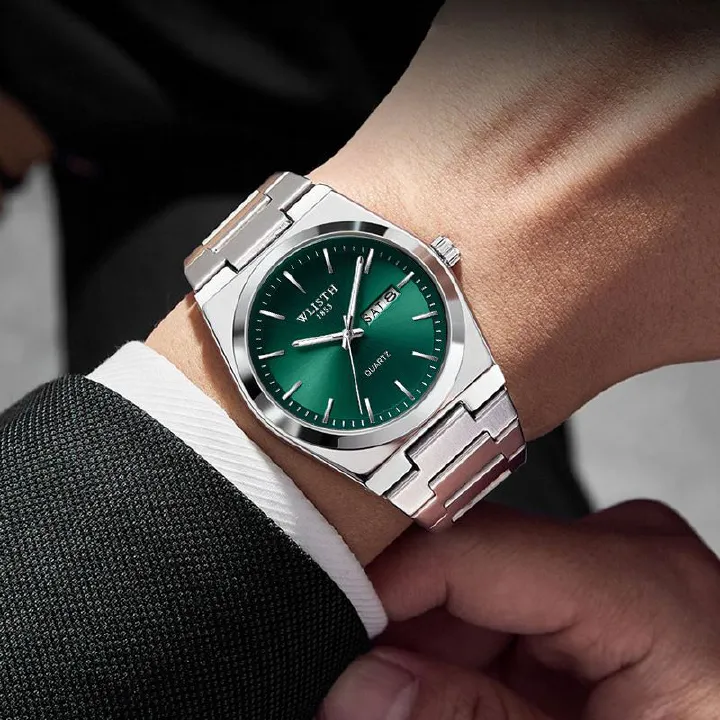 Men Watch Top Brand Luxury Men Quartz Watches Original Watch for Man Waterproof Luminous Date Week Stainless Steel Wristwatch
