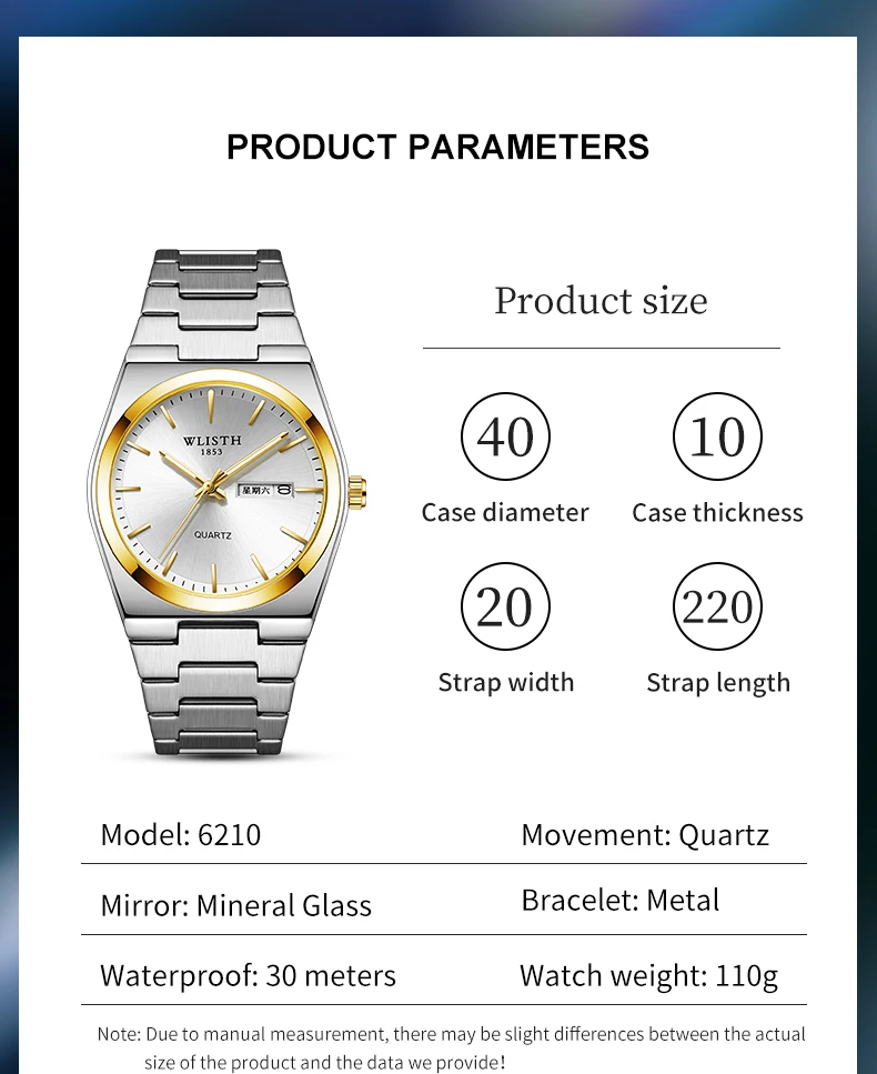 Men Watch Top Brand Luxury Men Quartz Watches Original Watch for Man Waterproof Luminous Date Week Stainless Steel Wristwatch