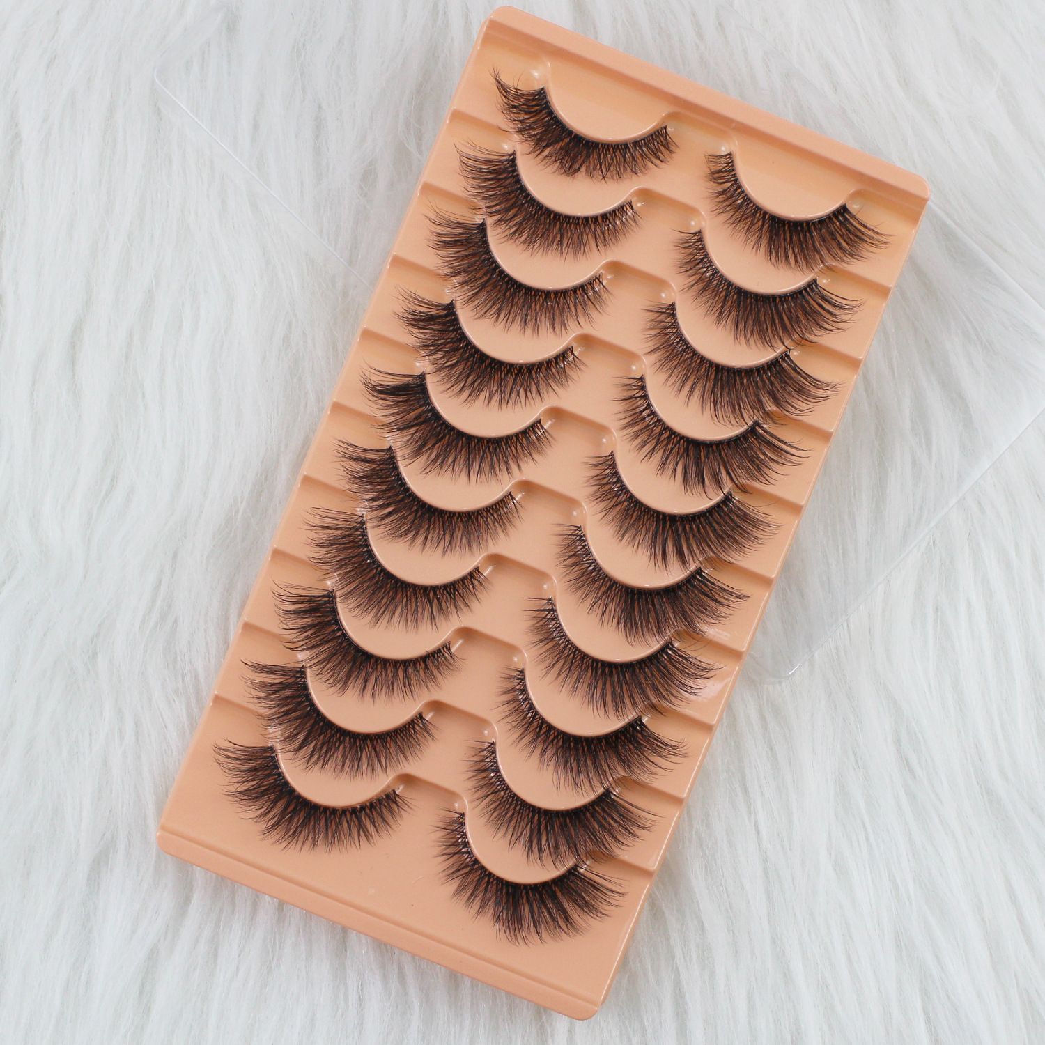 Lashes Natural Lashes Cluster Cat Eye Lash Soft Cross Wispy False Eyelashes EyelashExtension for Party MakeUp1pcs