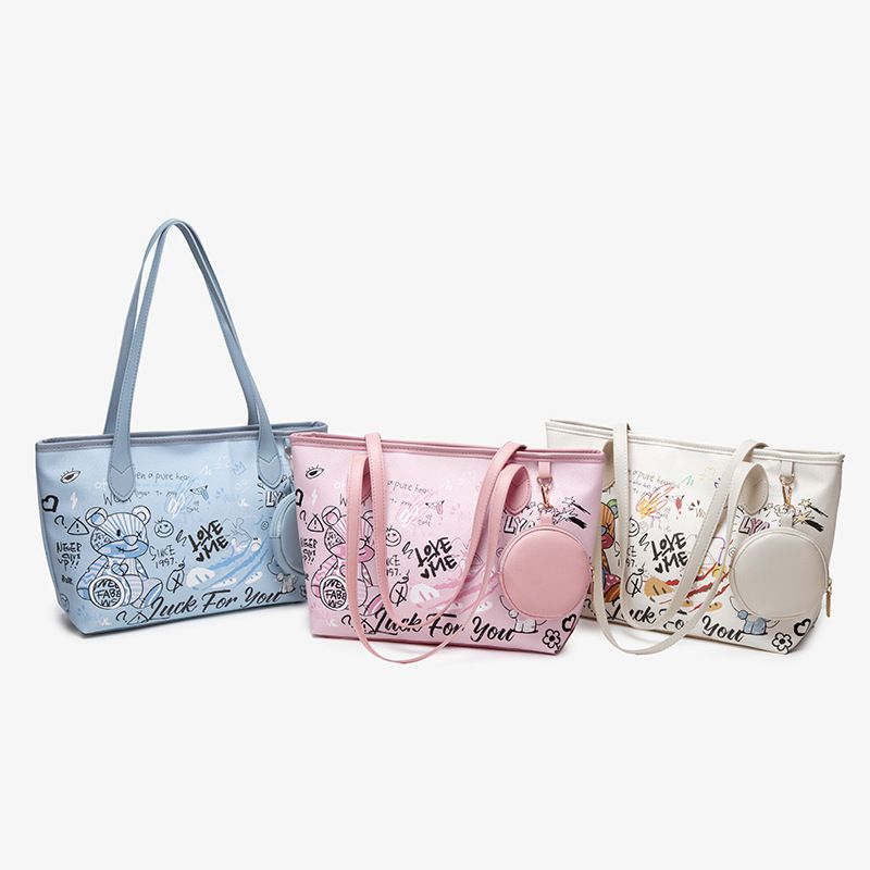New Tote Bag Set – Large Capacity Fashion Handbag with Mini Coin Purse, Stylish 2-in-1 Shoulder Bag Fashionable Ladies Bag with wallet