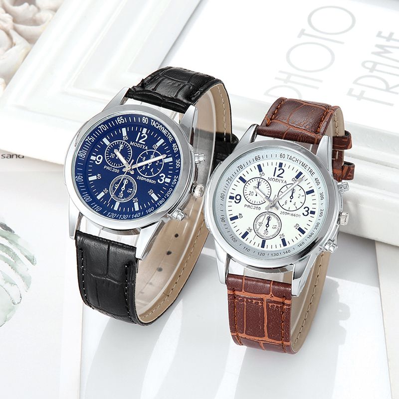 Men's Leather Watch Man Luxury Quartz Wrist Watches Mens Wristwatch For Male Fashion Quartz Analog Valentine Gift