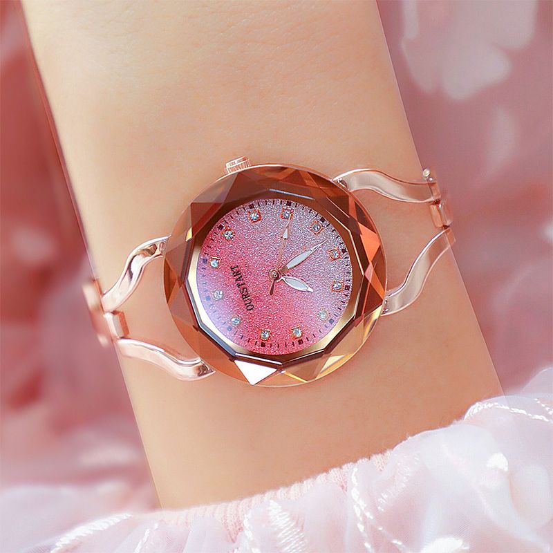 Women's Watches Jewelry Quartz Watch Alloy Strap Rose Gold Watch for Women Fashion Watch Bracelet