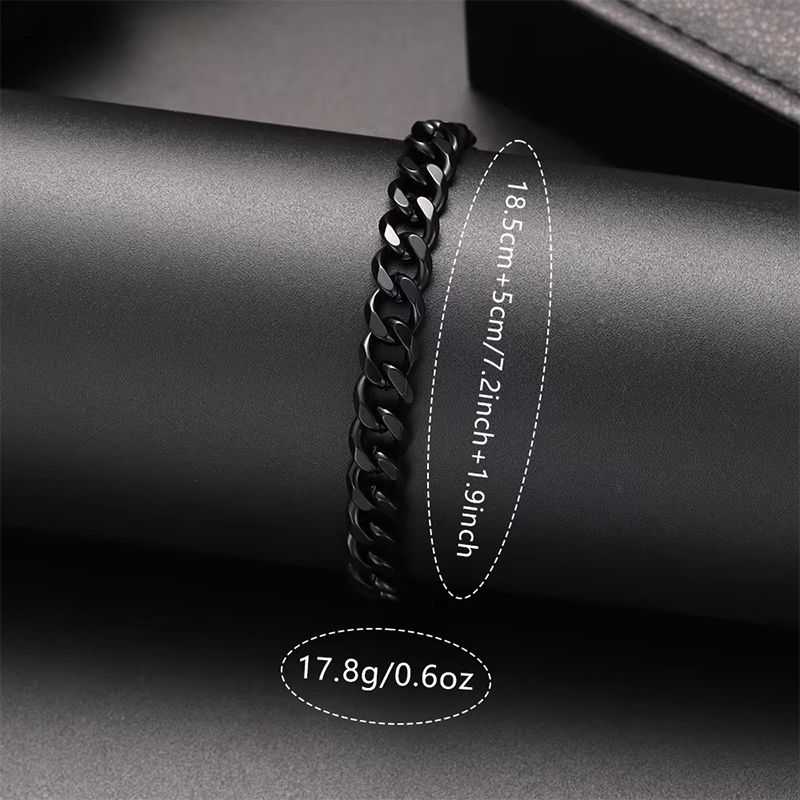 2PCS Black New Popular Watches Fashion Men's Casual Watches Luxury Calendar Quartz Watches Business Watches Men's Clocks Bracelet Set