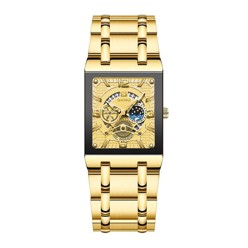 Luxury Business Stainless Steel Quartz Watch for Man Fashion Men's Calendar Square Sports Casual Wristwatch Female Girl Watches