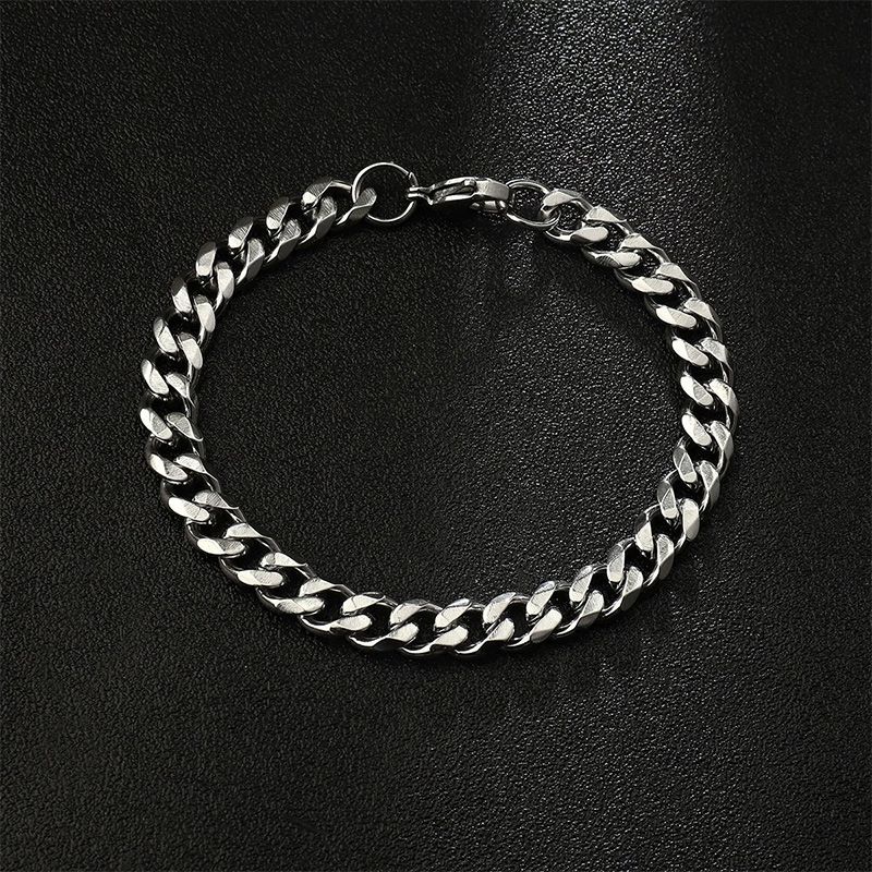 2-Piece Stainless Steel Strap Large Dial Men's  Fashion Quartz Watch Bracelet Gift  Chain Silver