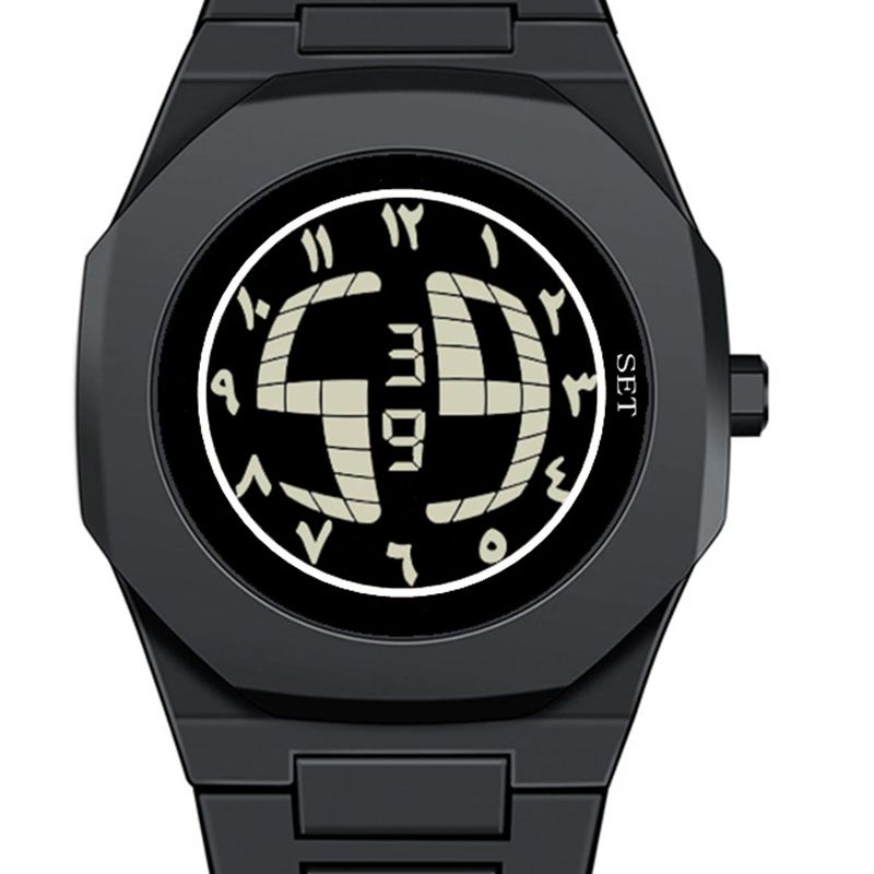 Men Watch With Polycarbonate Band Octagonal Case Fashionable Electronic Digital Screen Large Dial Sports and Leisure watch For Man Wear It Daily Or Give Gifts To Friends