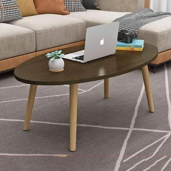 Shee Oval Coffee Table- Chocolate Brown