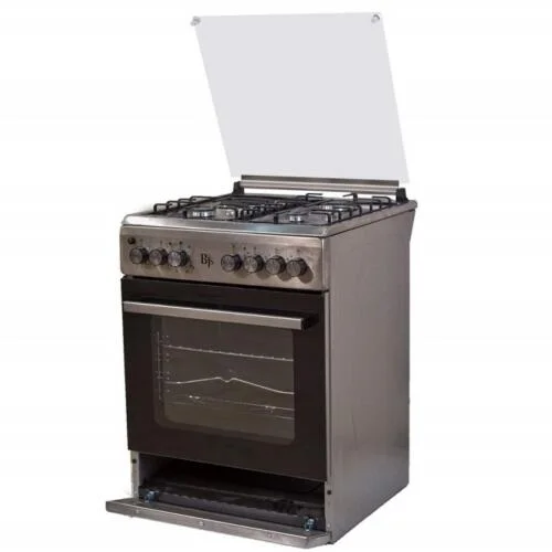BJS Standing Cooker Electric Oven with Turbo Fan 3 Gas+1 Hot Plate, 60x60cm