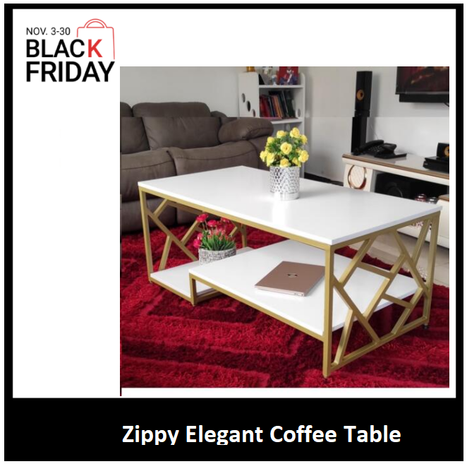 【PROMOTION!】Zippy Elegant Coffee Table Furniture High Quality Durable Classic Sitting Room Coffee Tables