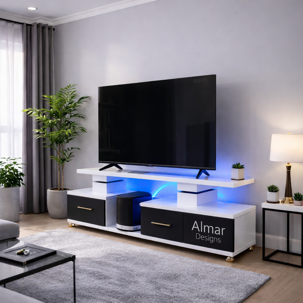【PROMOTION!】Istanbul 1 Modern TV Stand With LED Lights Furniture High Quality Durable Classic Tv Unit
