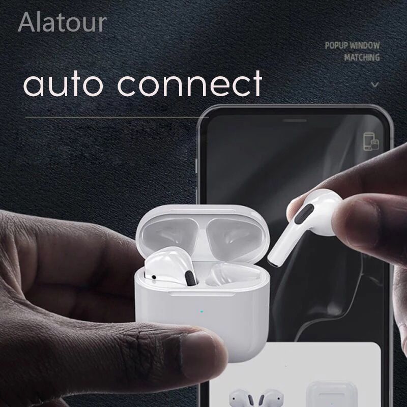 RichRipple Pro 6  Bluetooth Earphone(pro3 upgrade mini size) Pro6 Wireless Bluetooth Earpods for android&ios Pods Earbuds White with Black Covers