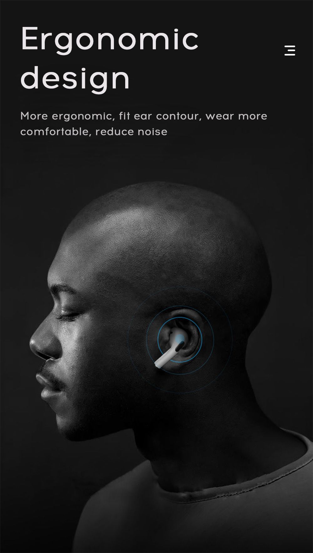 RichRipple Pro 6  Bluetooth Earphone(pro3 upgrade mini size) Pro6 Wireless Bluetooth Earpods for android&ios Pods Earbuds White with Black Covers