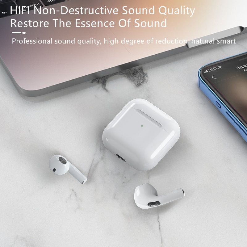 RichRipple Upgrade MINI Pro6 TWS 4th Generation Wireless Bluetooth Earphone Waterproof Music Business Earbuds Earpods Work on all Smartphones for Android&ios