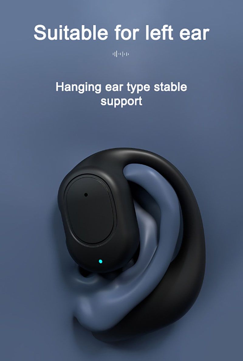 RichRipple F1 6H Play Time Wireless  Bluetooth Earphone Digital Display Single Earbud Ultra Long Standby Business Earpods HD Call Headset Outdoor