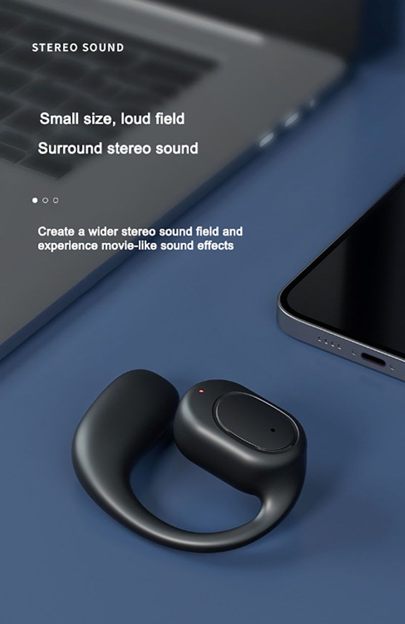 RichRipple F1 6H Play Time Wireless  Bluetooth Earphone Digital Display Single Earbud Ultra Long Standby Business Earpods HD Call Headset Outdoor