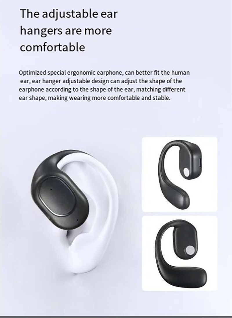 RichRipple F1 6H Play Time Wireless  Bluetooth Earphone Digital Display Single Earbud Ultra Long Standby Business Earpods HD Call Headset Outdoor