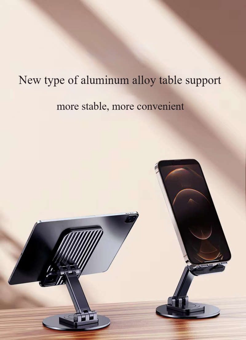 Tablet Mobile Phone Stand 360° Rotating Foldable For iPad Pad Desk Holder Bracket Cellphone Infinix itel TECNO Xiaomi Universal Metal Base