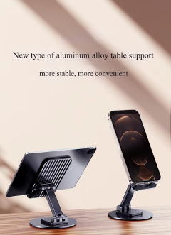 Tablet Mobile Phone Stand 360° Rotating Foldable For iPad Pad Desk Holder Bracket Cellphone Infinix itel TECNO Xiaomi Universal Metal Base