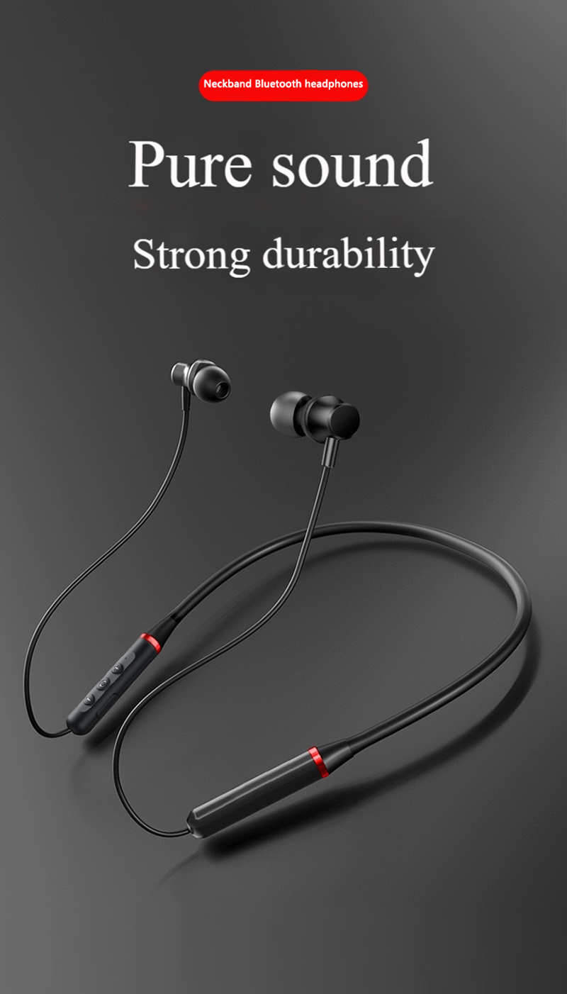 RichRipple Sports Earphones Neckband Earphones Bluetooth Earphones Wireless Headphones Magnetic Sport Neckband Neck-hanging TWS Earbuds Wireless Bluetooth Headset with Mic