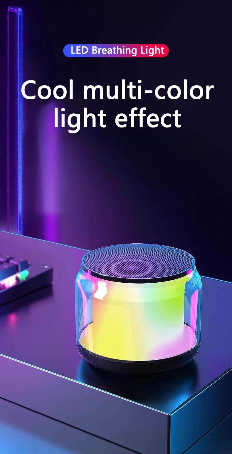 RichRipple Portable  Bluetooth Speaker Colorful Lights 360°Surround Stereo Sound, Hands-Free Wireless superbass Speakers for live show party show