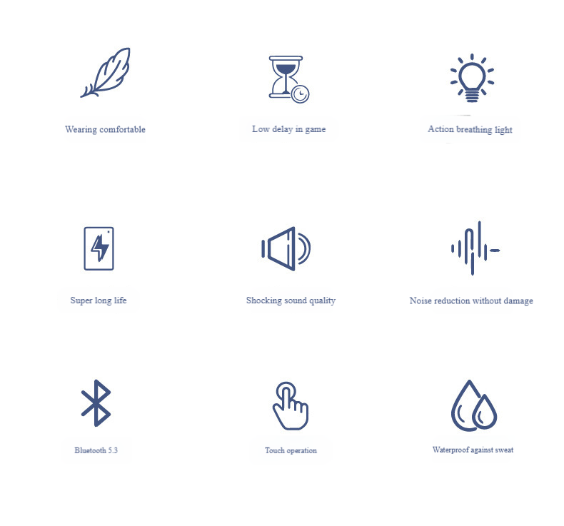 RichRipple  Long Standby 4-6H Single-Pack Sports Bluetooth Headset Ear Clip Type Non-In-Ear Stereo Mini Headset Durable Black