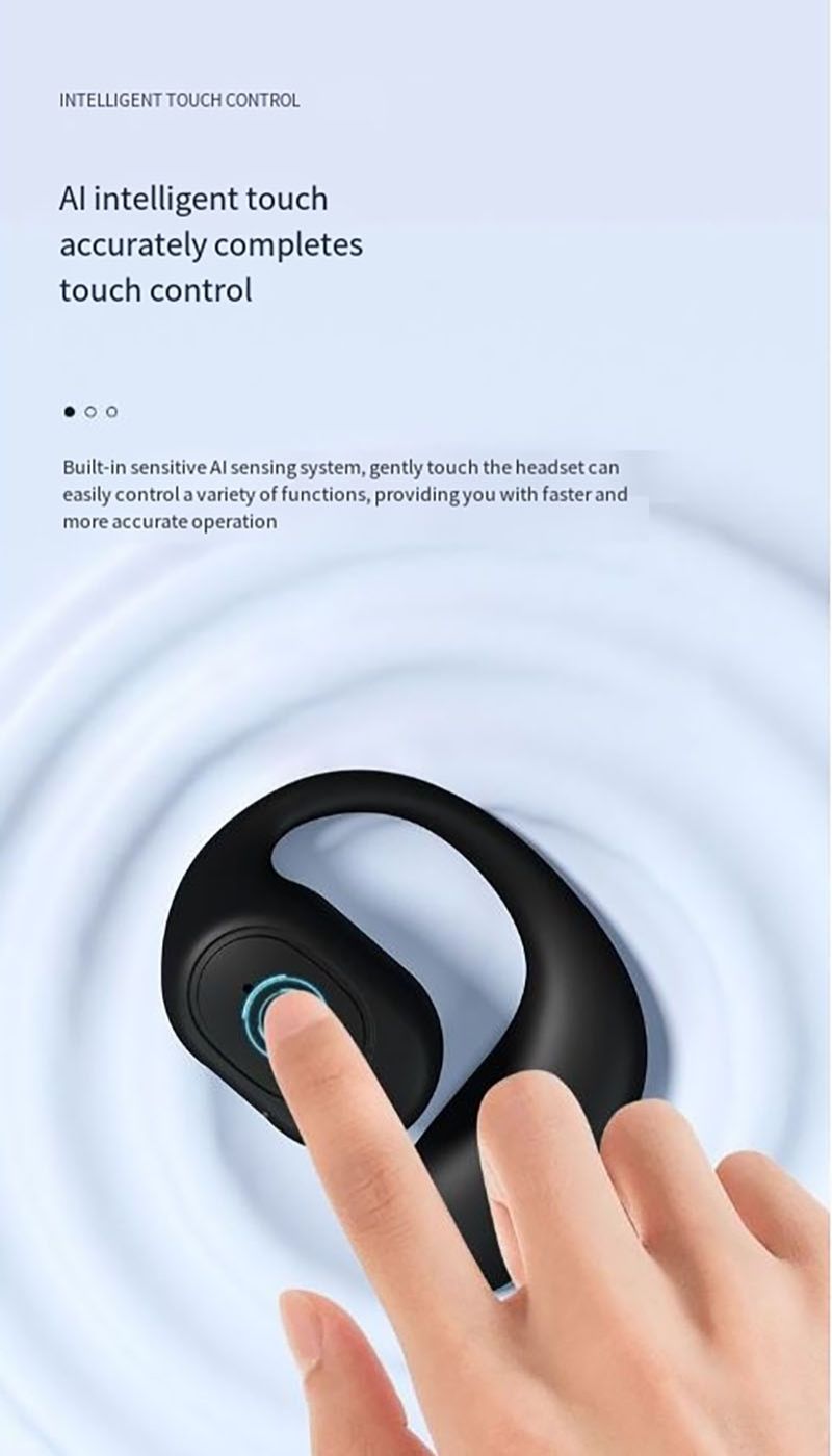 RichRipple F1 Long 6H Play Time Wireless Bluetooth Earphone Digital Display Single Earbud Ultra Long Standby Business Earpods HD Call Headset Outdoor