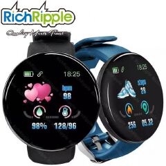 RichRipple D18 Smart Watch Heart Rate/Blood Pressure/Blood Oxyge Monitor Smart Bracelet Wristband Fitness Tracker Waterproof SmartWatch