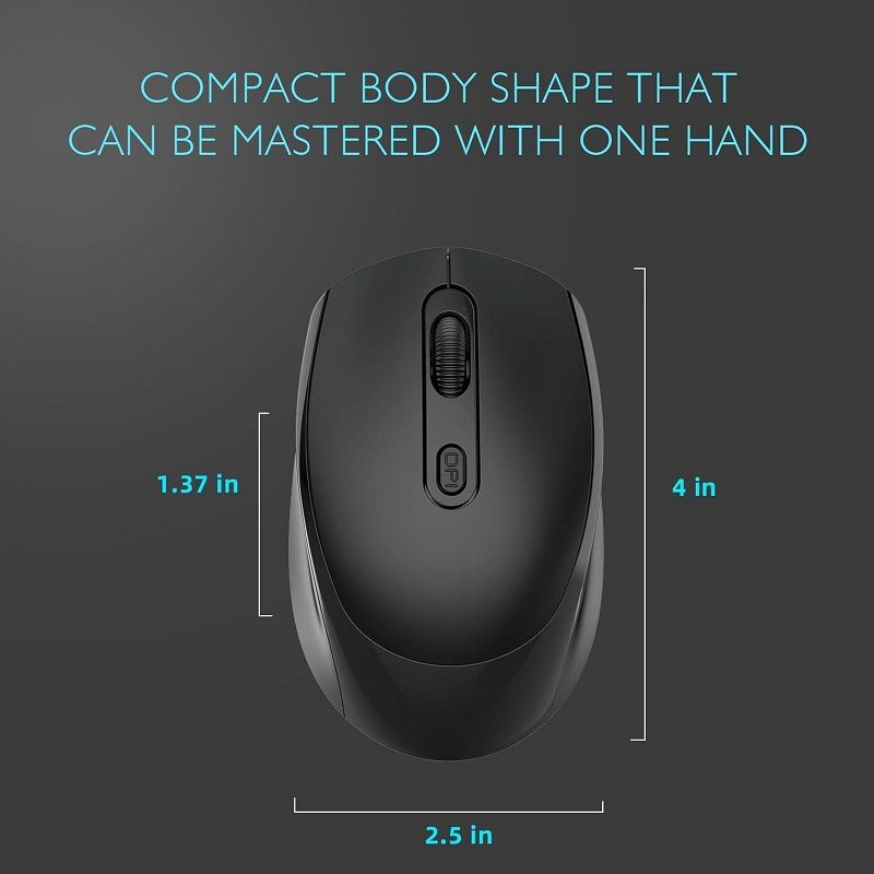 RichRipple 2.4G Wireless Dual-mode Bluetooth Mouse Wireless Rechargeable Mouse Ergonomic Office Mouse Silent Mouse Adjustable DPI Mouse