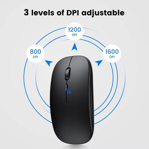 2.4G&Bluetooth Wireless  Dual-mode Using Batteries Slient Mouse USB Ultrathin Computer Mouse