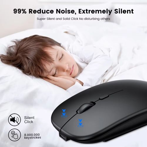 2.4G&Bluetooth Wireless  Dual-mode Using Batteries Slient Mouse USB Ultrathin Computer Mouse