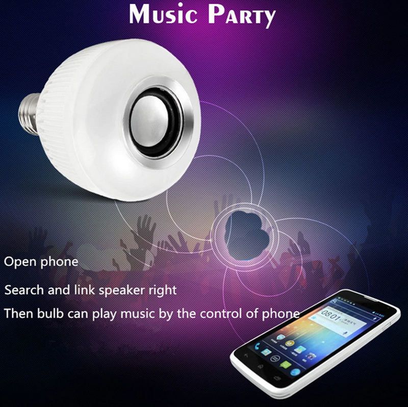 Wireless Bluetooth Speaker Bulb APP Control LED Lamp Smart Light Music Player Audio Remote Control Subwoofer Speaker Systems