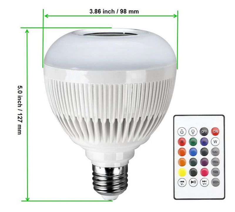 Wireless Bluetooth Speaker Bulb APP Control LED Lamp Smart Light Music Player Audio Remote Control Subwoofer Speaker Systems