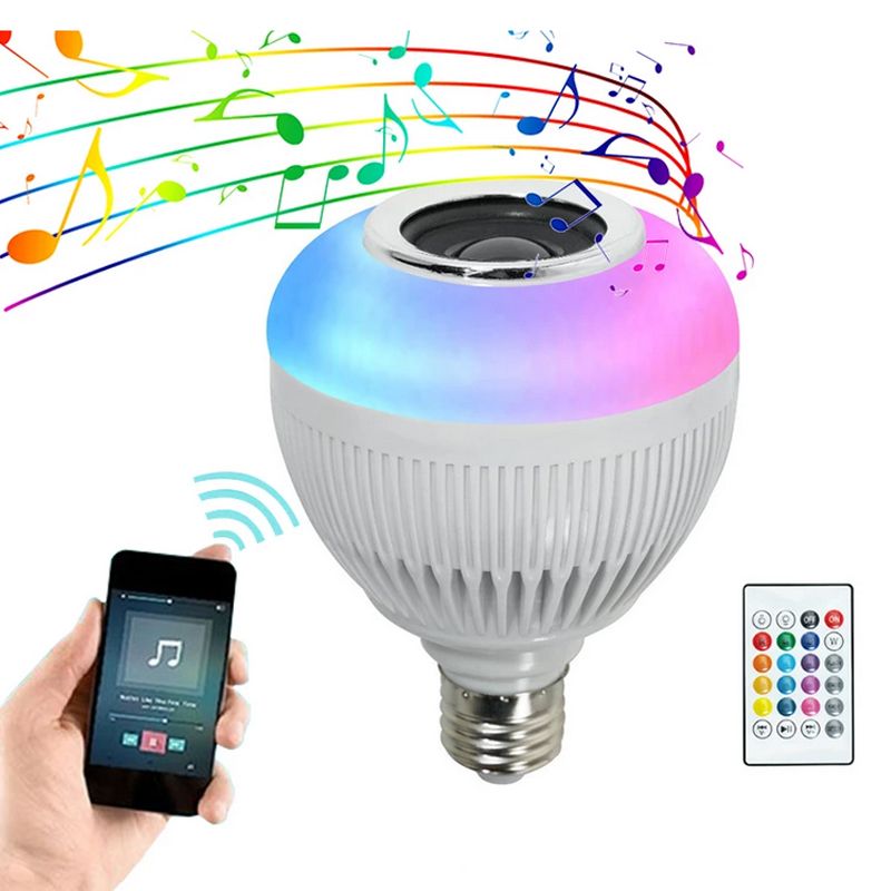 Wireless Bluetooth Speaker Bulb APP Control LED Lamp Smart Light Music Player Audio Remote Control Subwoofer Speaker Systems